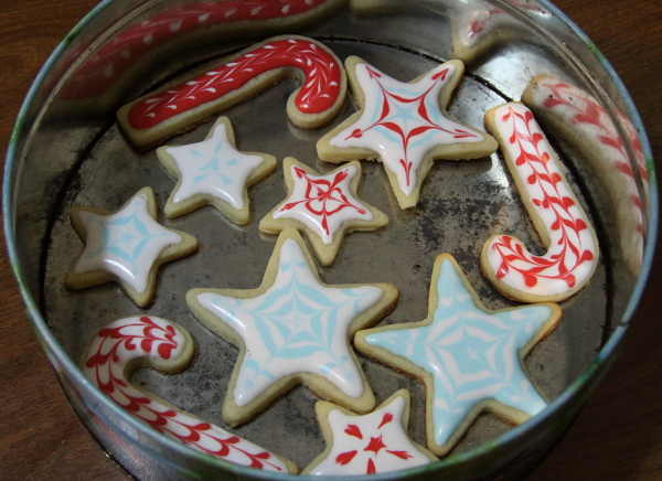 marble Christmas cookies